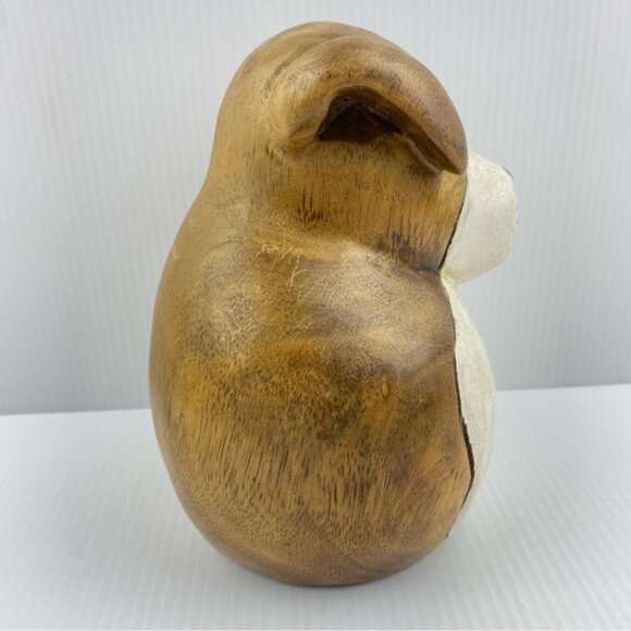 Wooden Dog Folk Art Boxer Figure - Picture 4 of 8